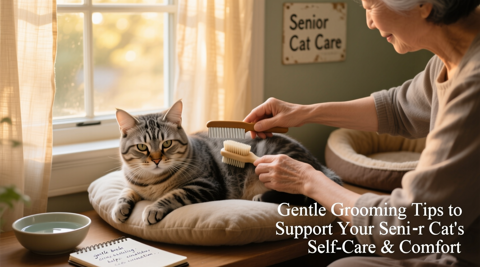 gentle grooming tips to support your senior cats self care and comfort