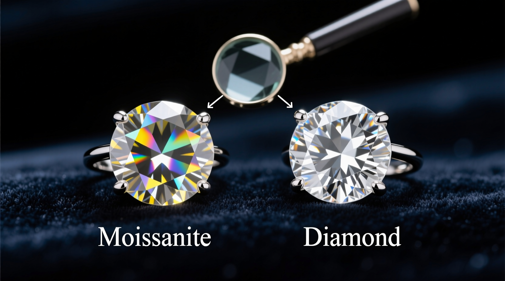 expert tips to easily distinguish moissanite from real diamonds at home