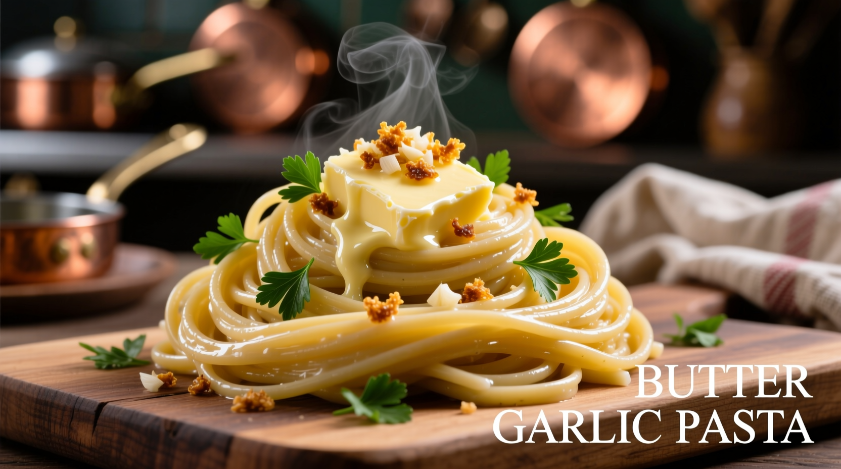 Perfect Butter Garlic Pasta Recipe in 17 Minutes