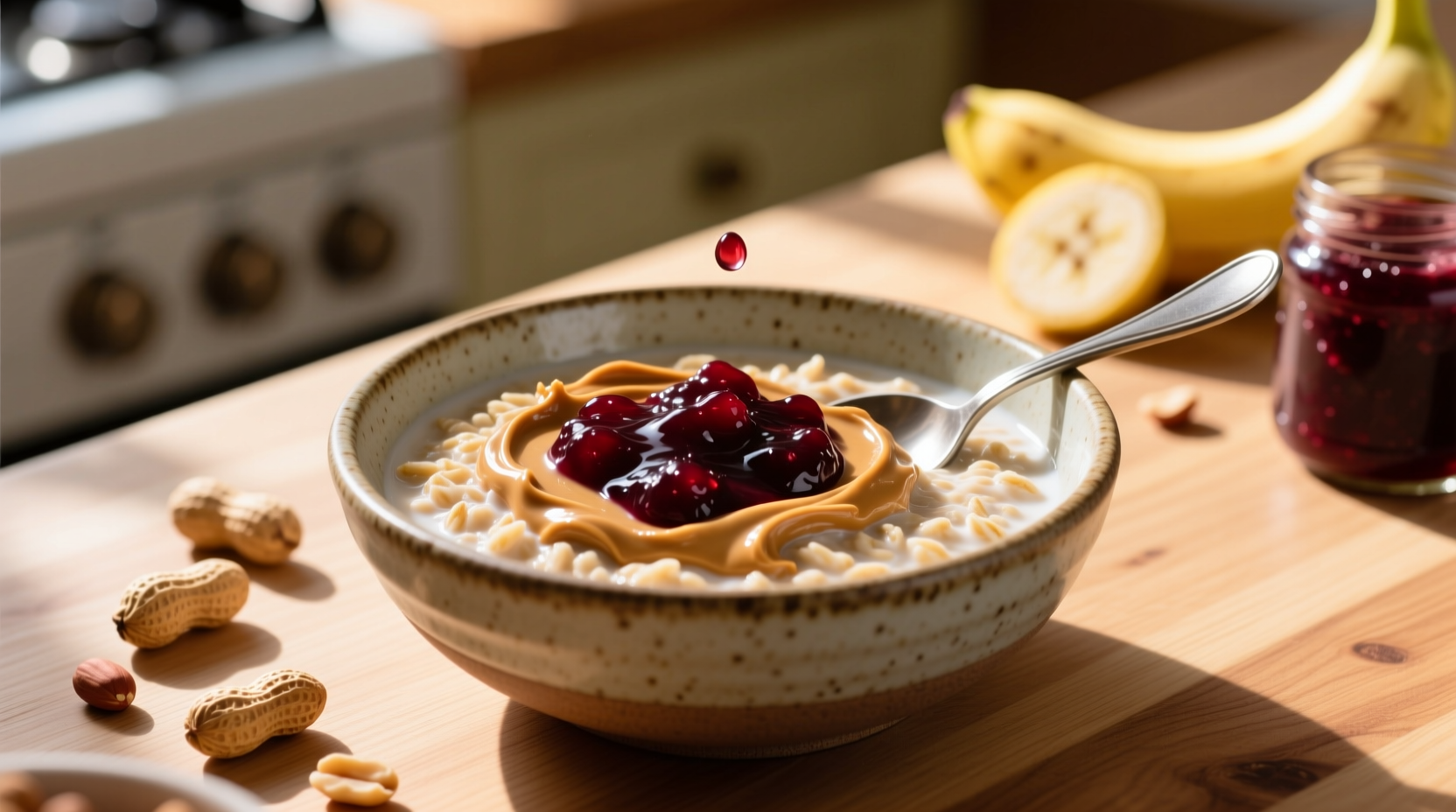 peanut butter jelly overnight oats recipe