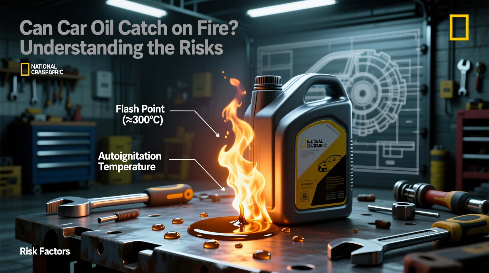 can car oil catch on fire