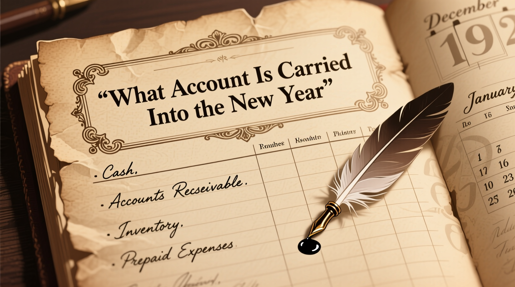 what account is carried into the new year