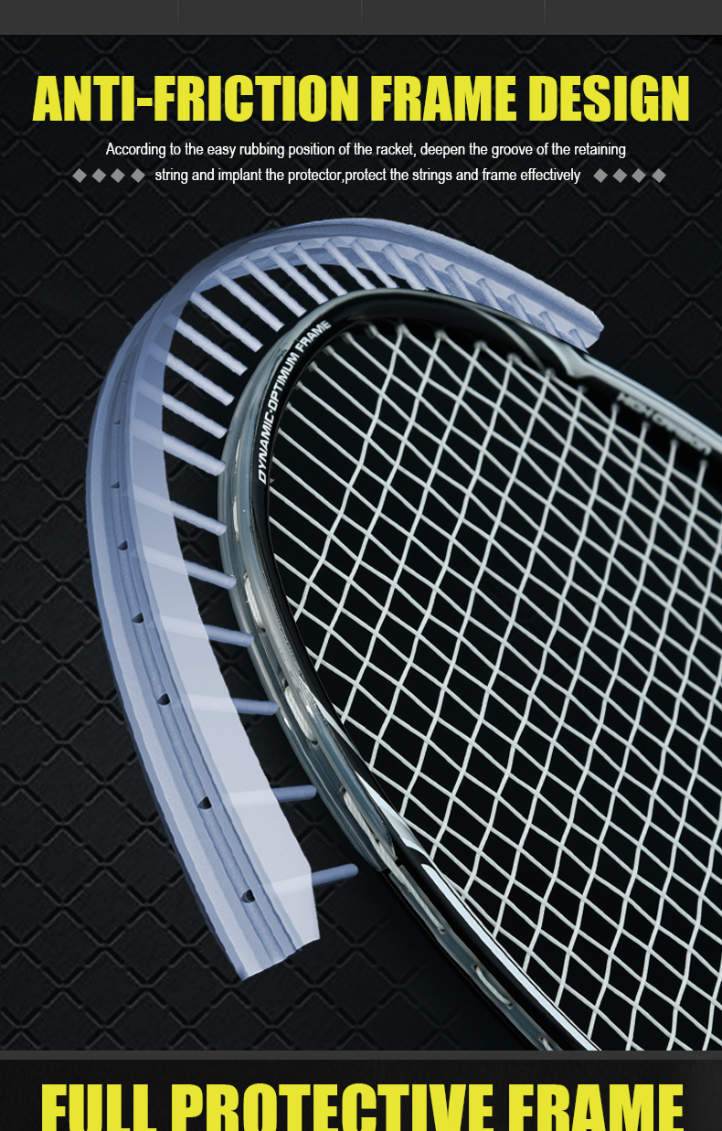 OEM Factory hot sale Aluminum alloy carbon composite teenagers protector design technology badminton racket