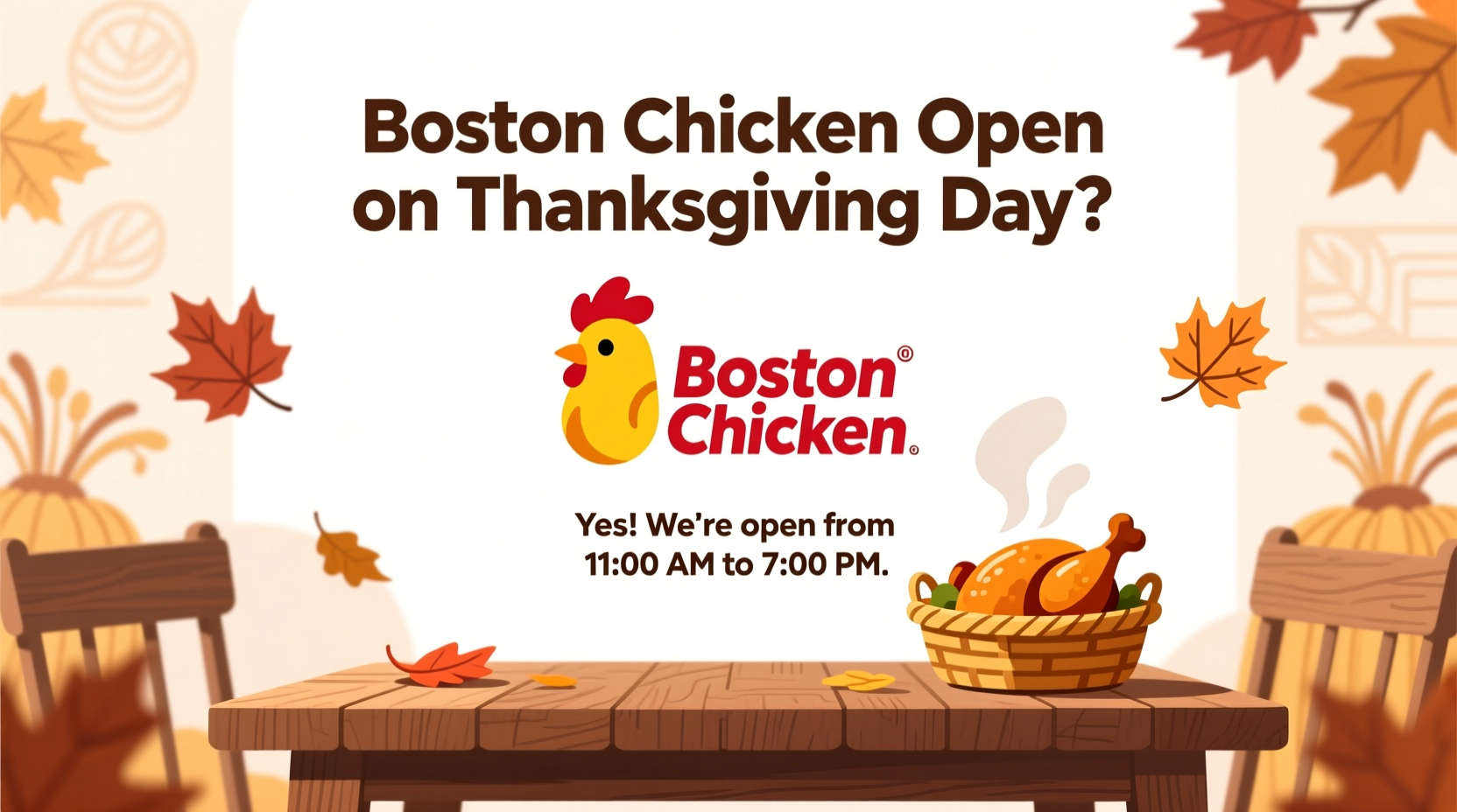 is boston chicken open on thanksgiving day