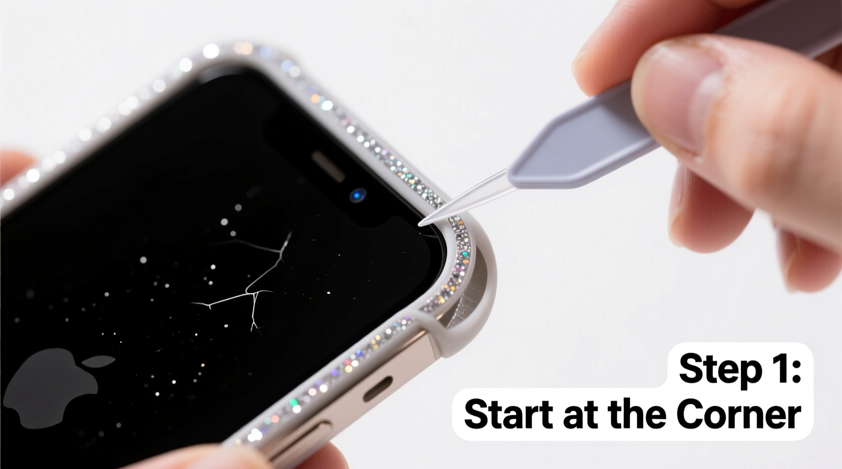 step by step guide to easily removing a bling glitter phone case without damage