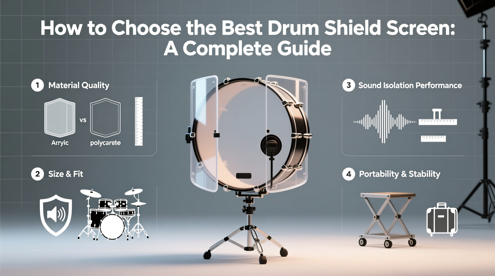 drums shield screen