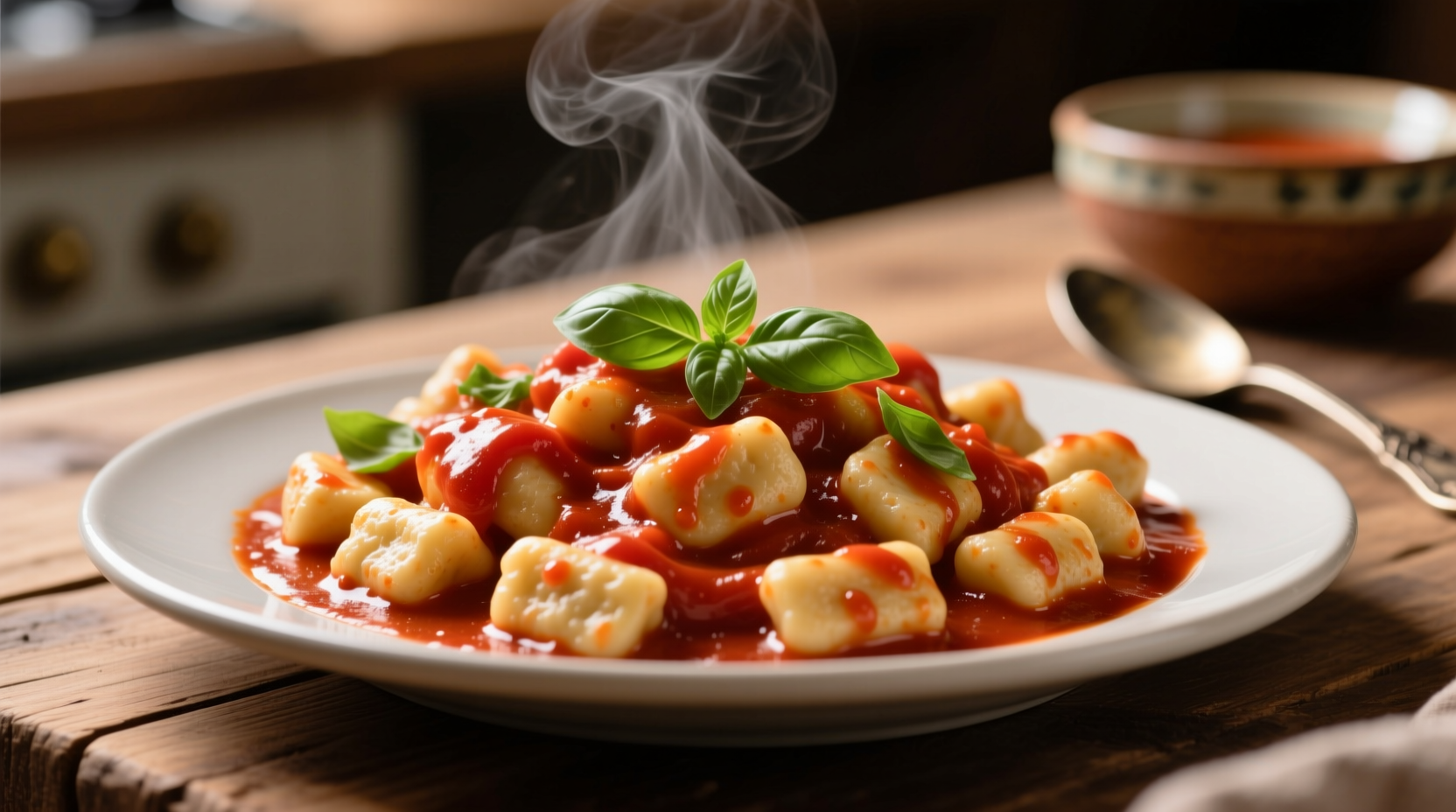 tomato sauce and gnocchi