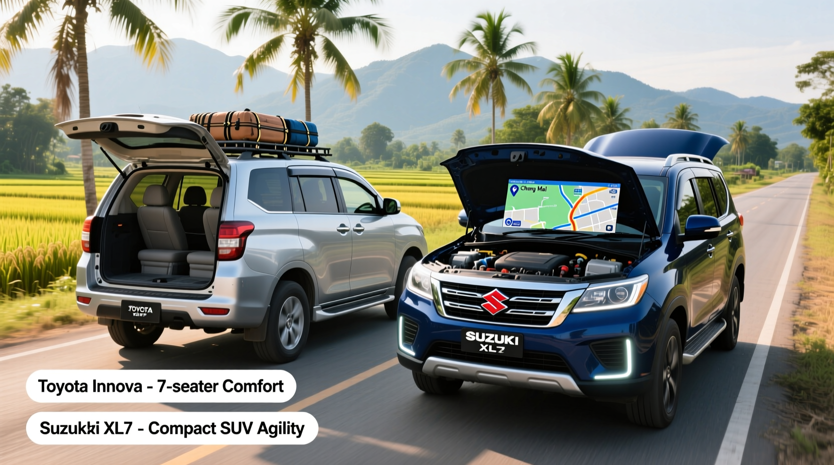 innova vs xl7 thailand road trip