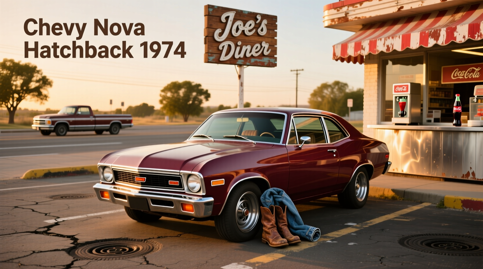 1974 Chevrolet Nova Hatchback in classic silver with black interior