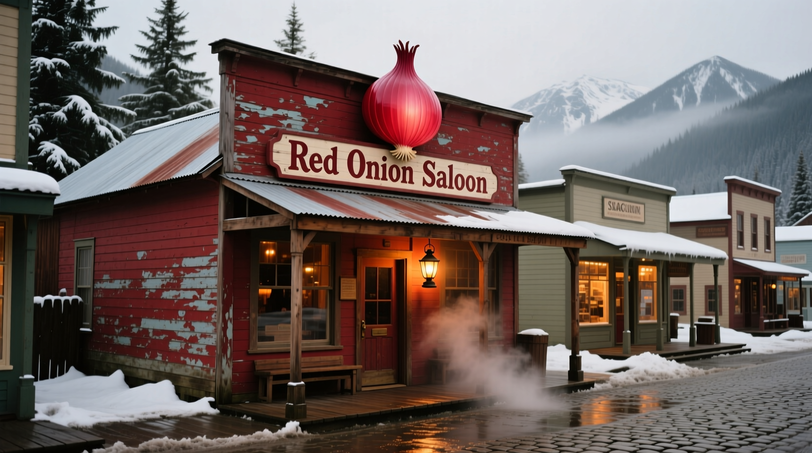 Historic Red Onion Saloon exterior in Skagway