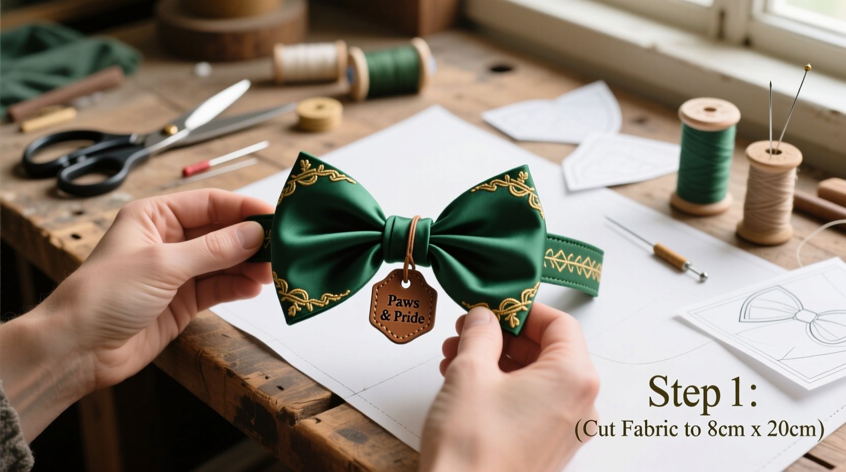 step by step guide to crafting a stylish dog collar bowtie at home