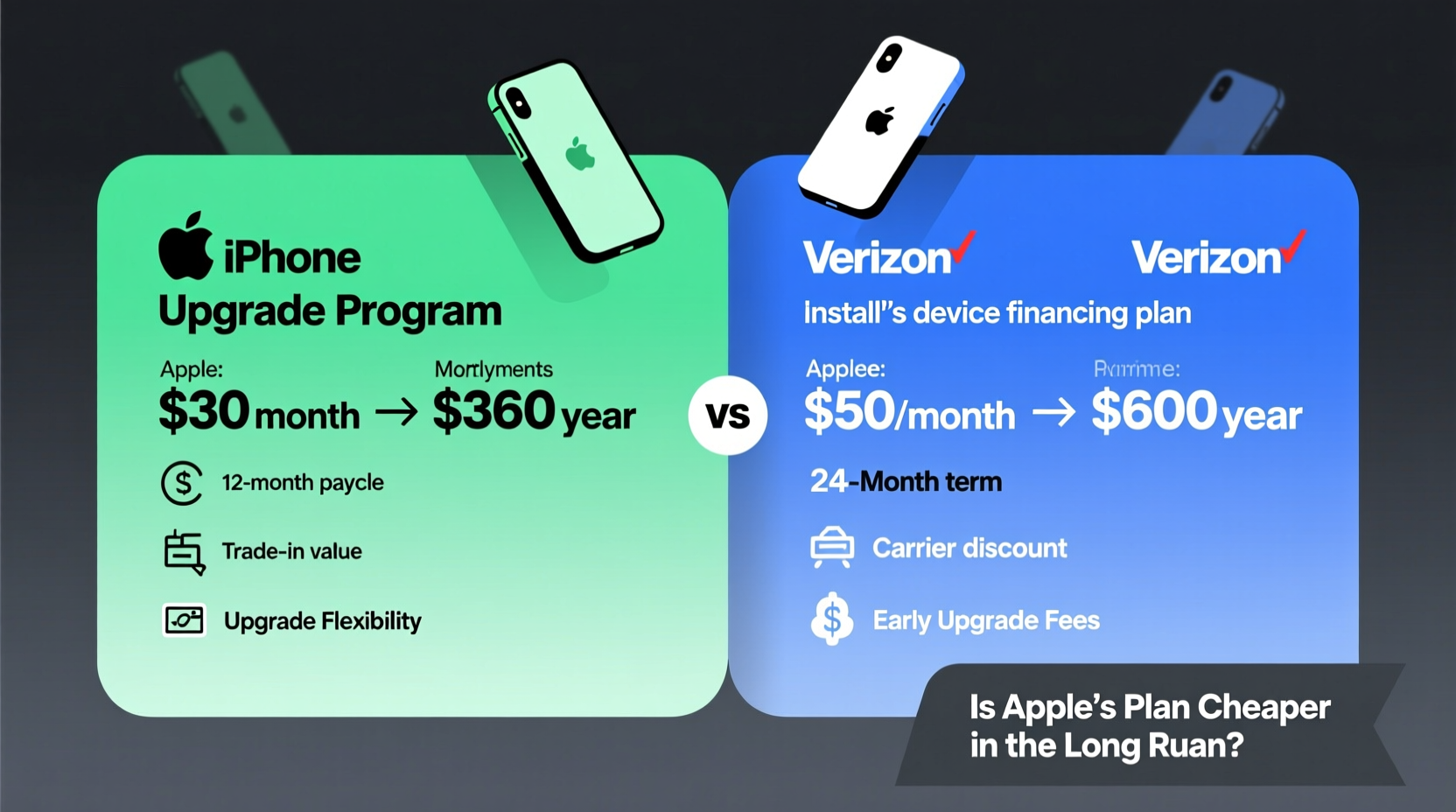 iphone upgrade program vs verizon is apples plan actually cheaper in the long run