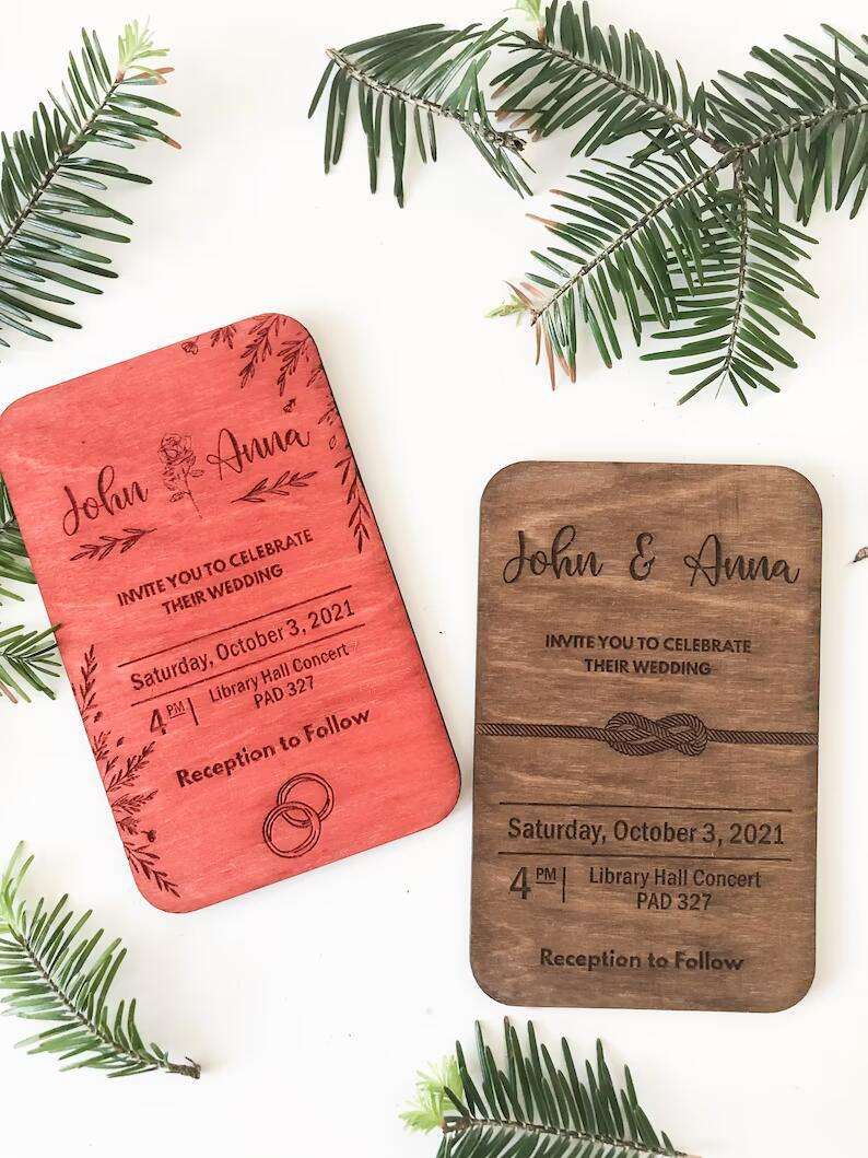 invitation card laser cut