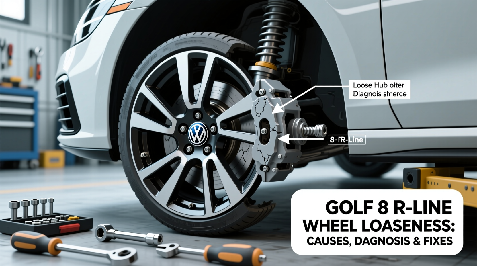 golf 8 r line wheel looseness
