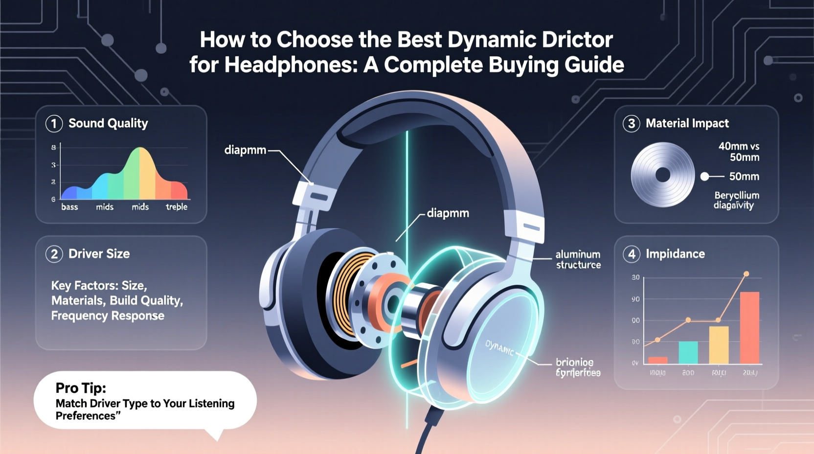 dynamic driver for headphones