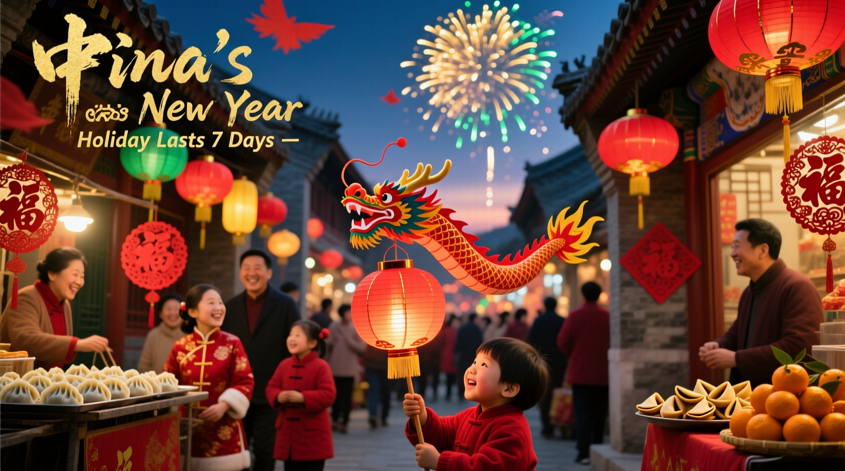 how many days holiday is new year in china