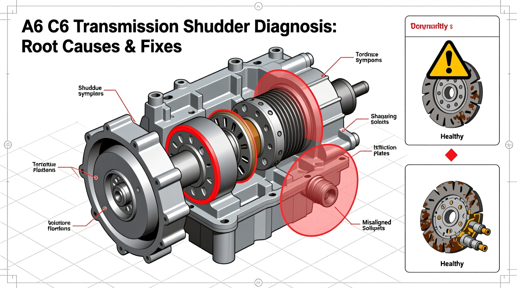 a6 c6 transmission shudder diagnosis