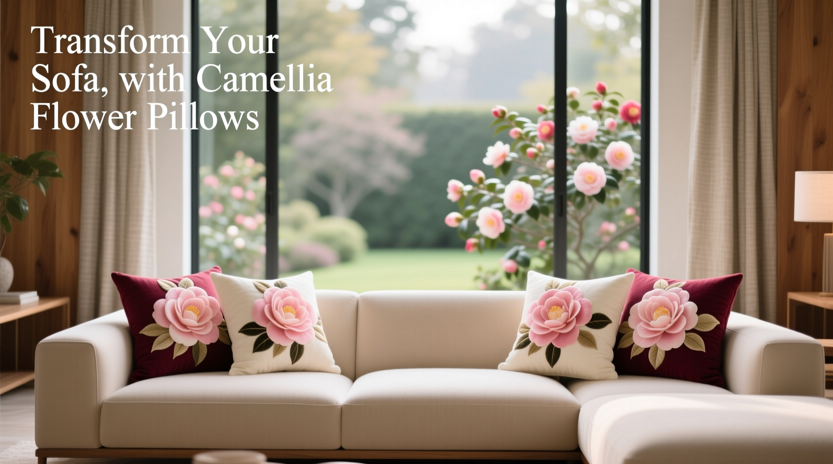 transform your sofa with beautiful camellia flower pillows a complete styling guide