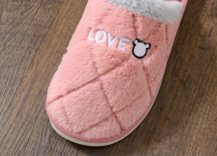 Winter Home Slippers Warm Slides Shoes Ladies Flat Slippers Women Plush Indoor Slipper