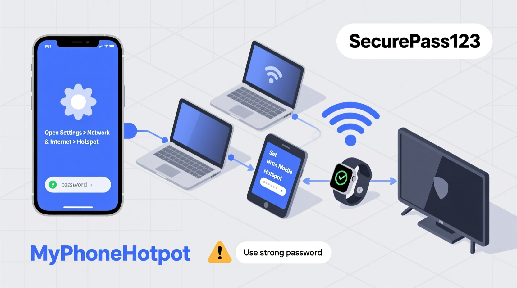 step by step guide to safely share your mobile phone internet connection across all devices