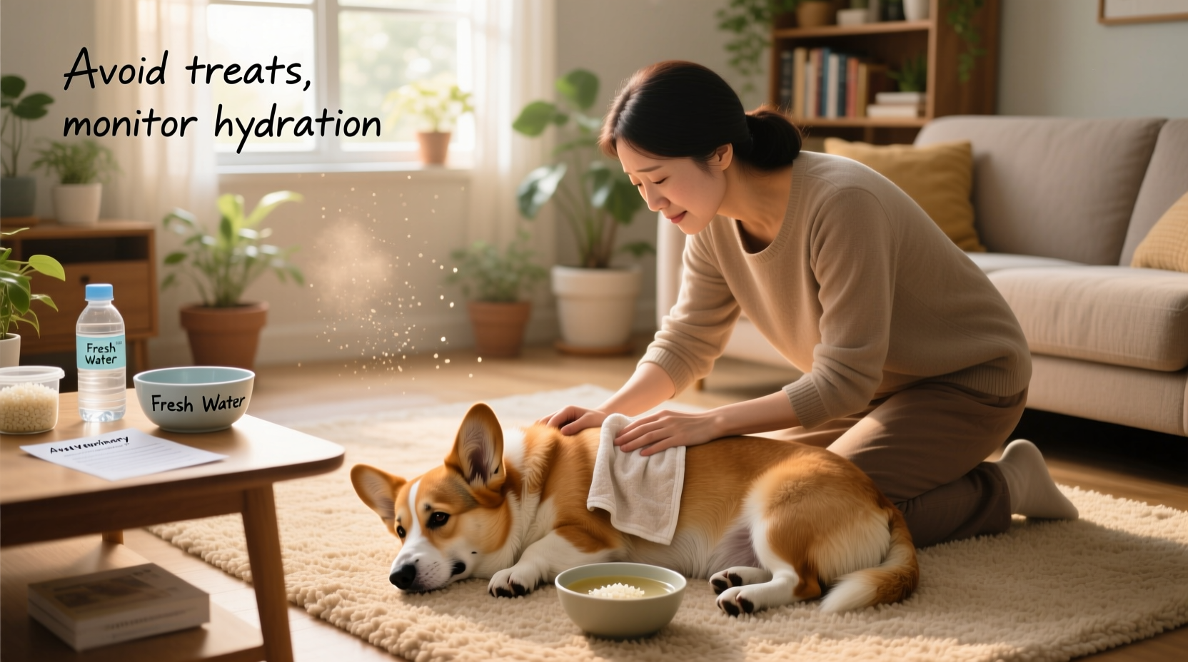 effective ways to comfort and care for a dog with diarrhea at home