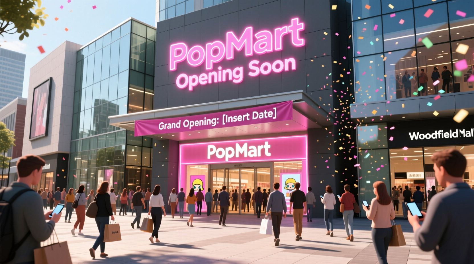 when is popmart opening in woodfield mall