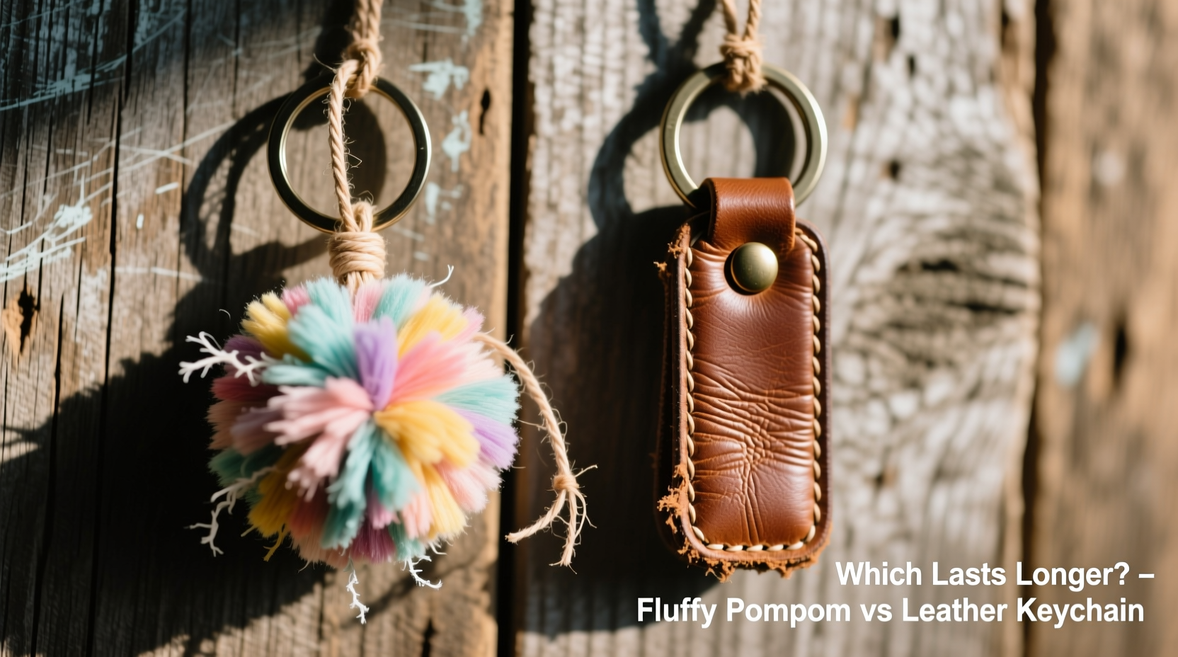 fluffy pompom vs leather keychain which one lasts longer without falling apart