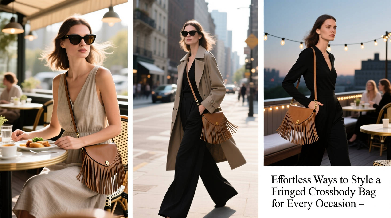 effortless ways to style a fringed crossbody bag for every occasion