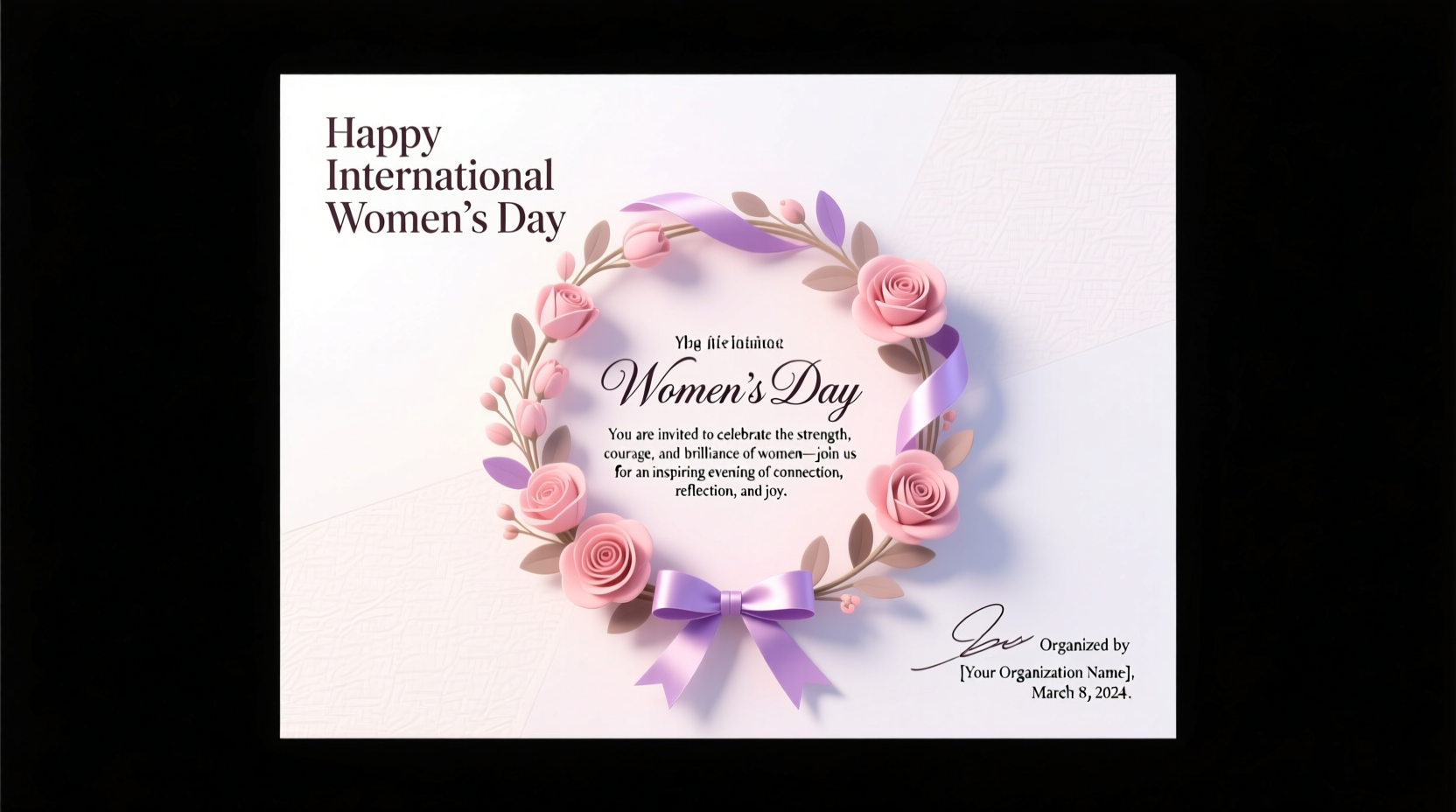 womens day invitation email
