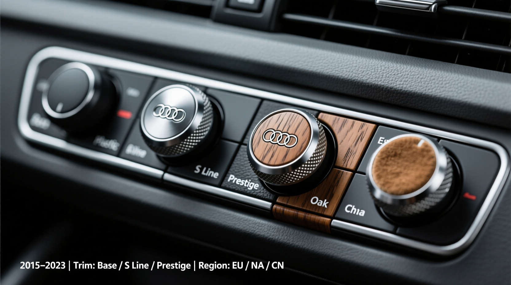 audi a3 knob material comparison