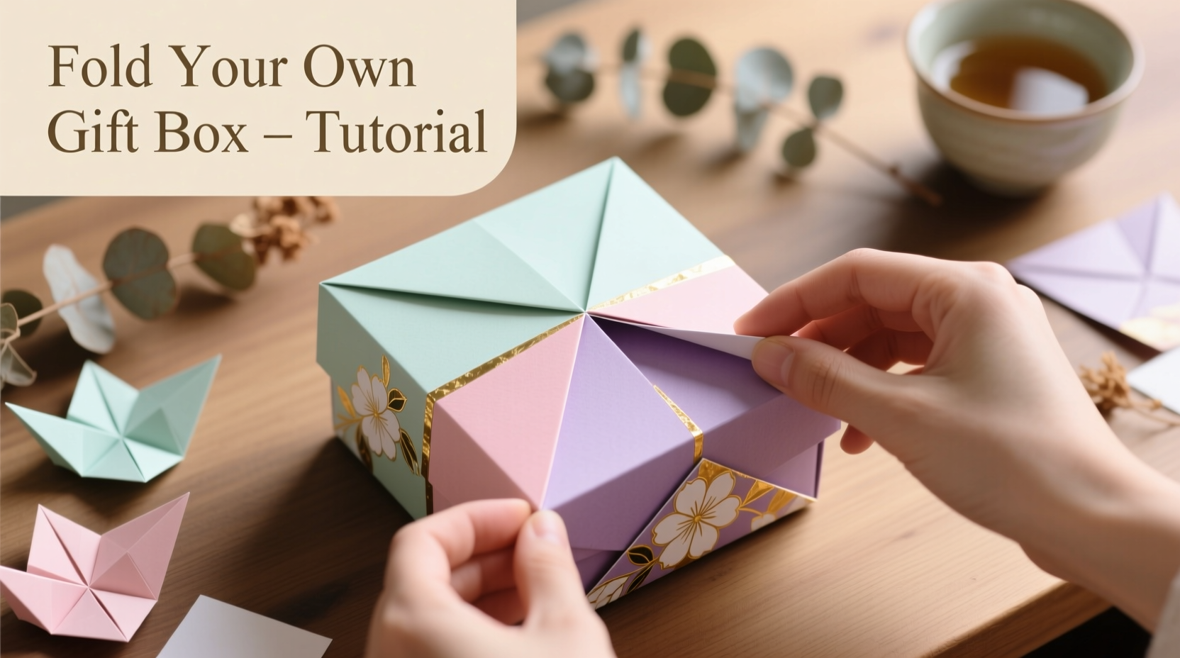 fold your own paper folding gift box ideas tutorials