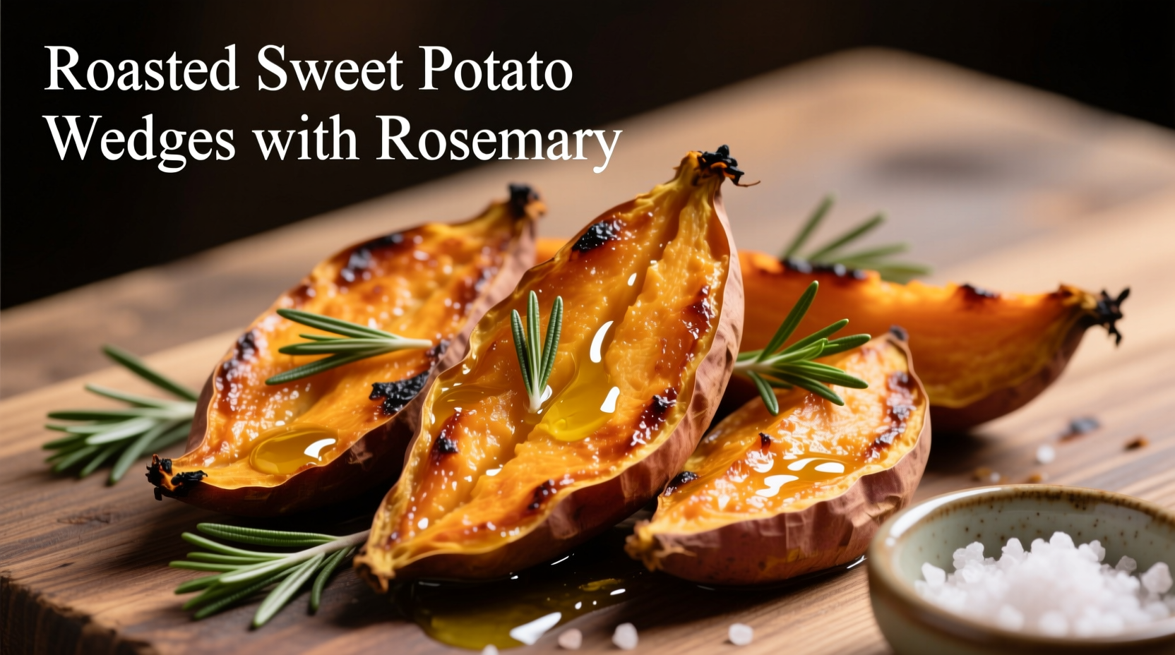 Perfectly roasted sweet potato wedges with rosemary