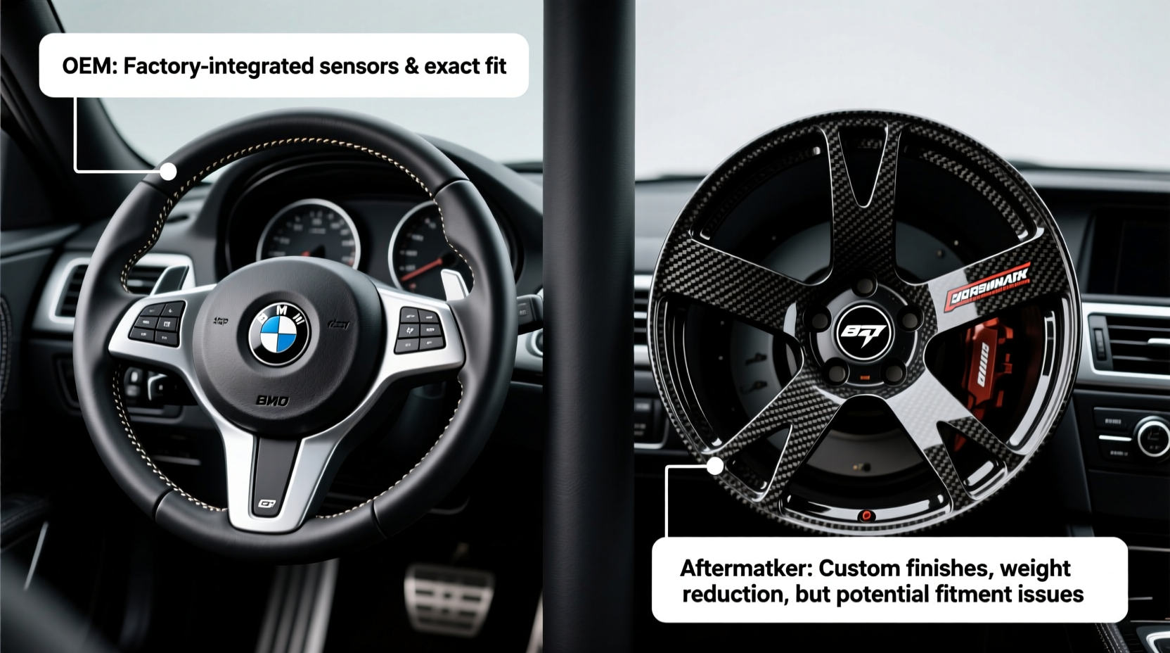 oem vs aftermarket m3 e90 steering wheel