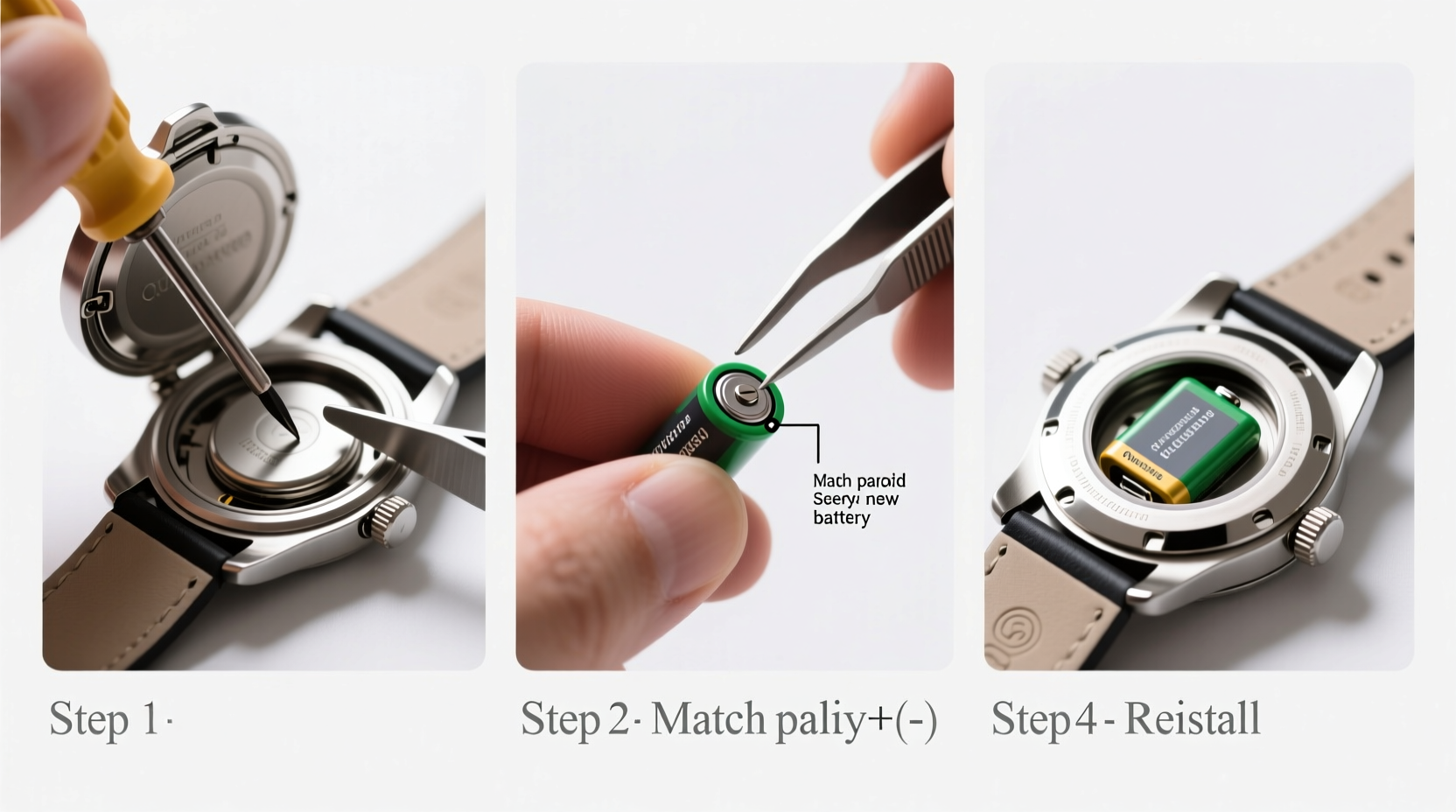 step by step guide to safely replace a quartz watch battery at home