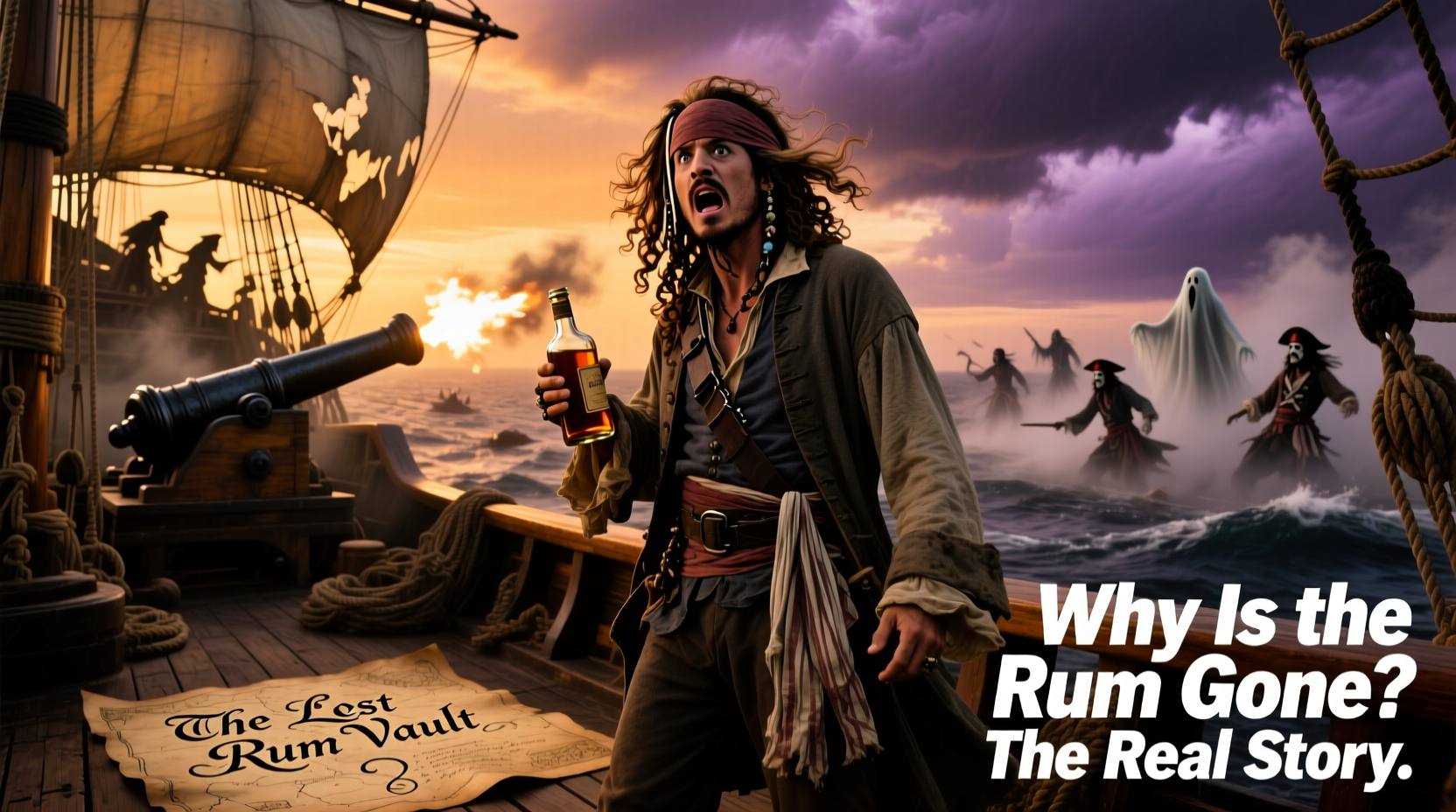 captain jack sparrow why is the rum gone the real story