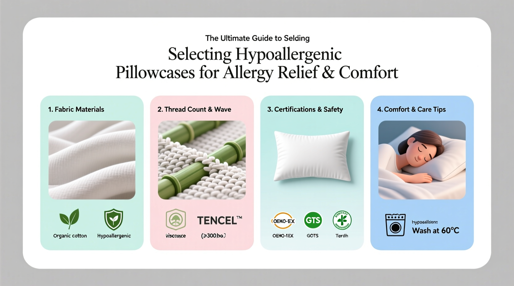 the ultimate guide to selecting hypoallergenic pillowcases for allergy relief and comfort