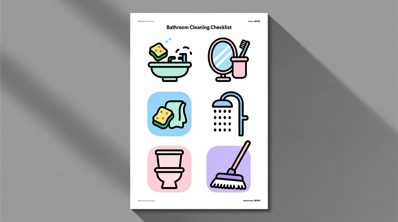 free printable bathroom quick clean