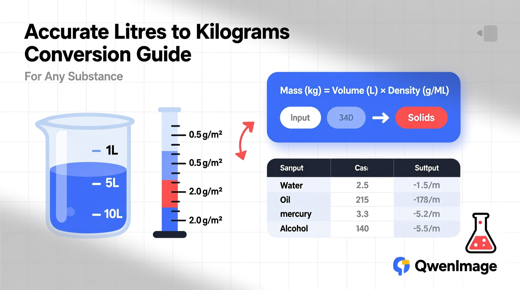 a practical guide to converting litres to kilograms accurately for any substance