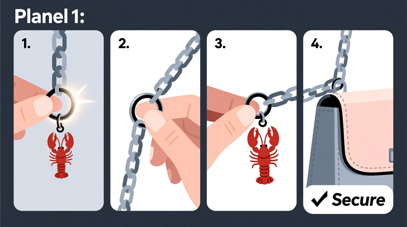 step by step guide how to securely attach a charm to your handbag chain