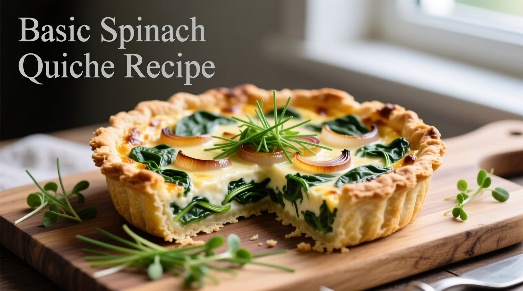 Perfect Basic Spinach Quiche Recipe in 50 Minutes