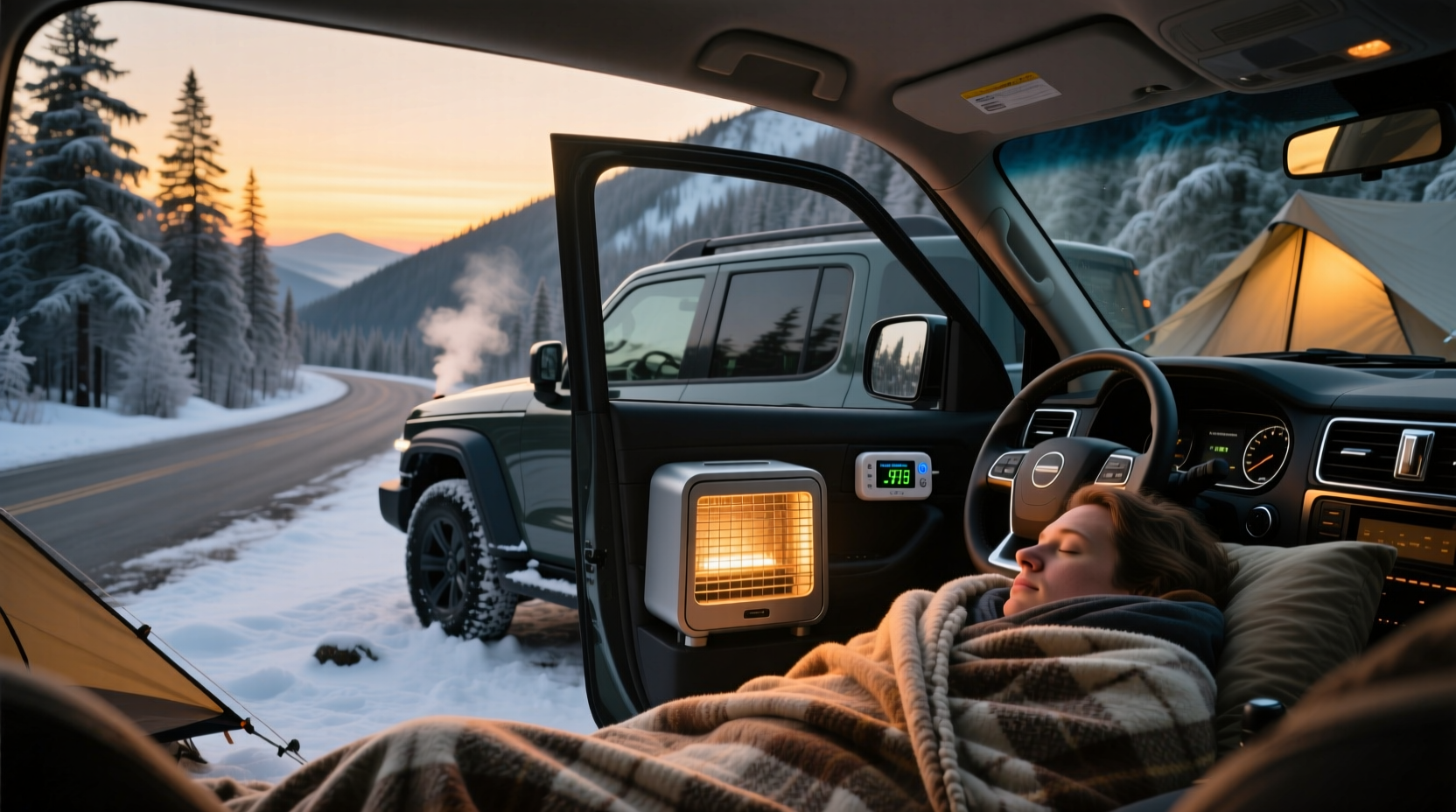 How to choose car camping heater,Is it safe to sleep in a car with the heater on?