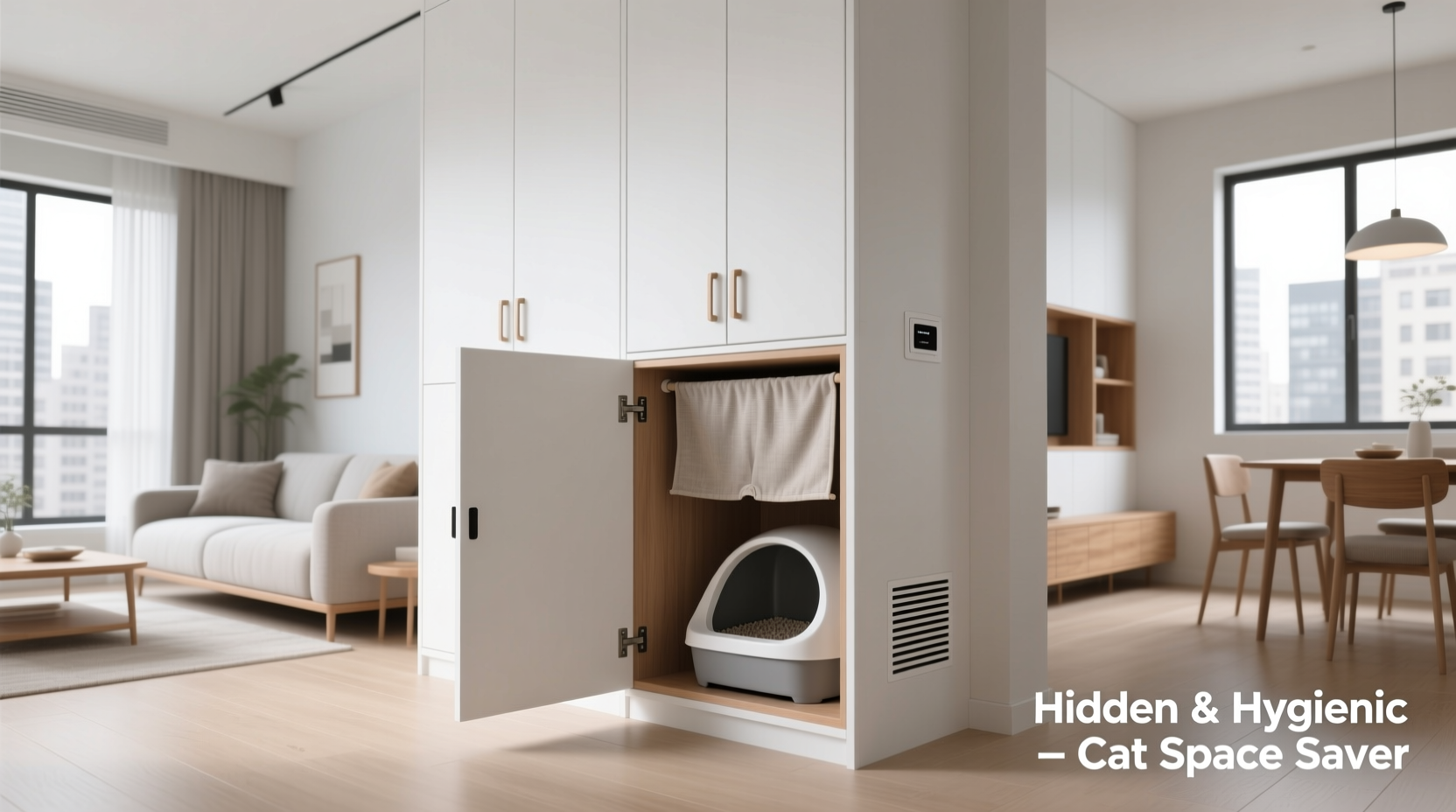 creative and space saving solutions to hide your cat litter box in small apartments