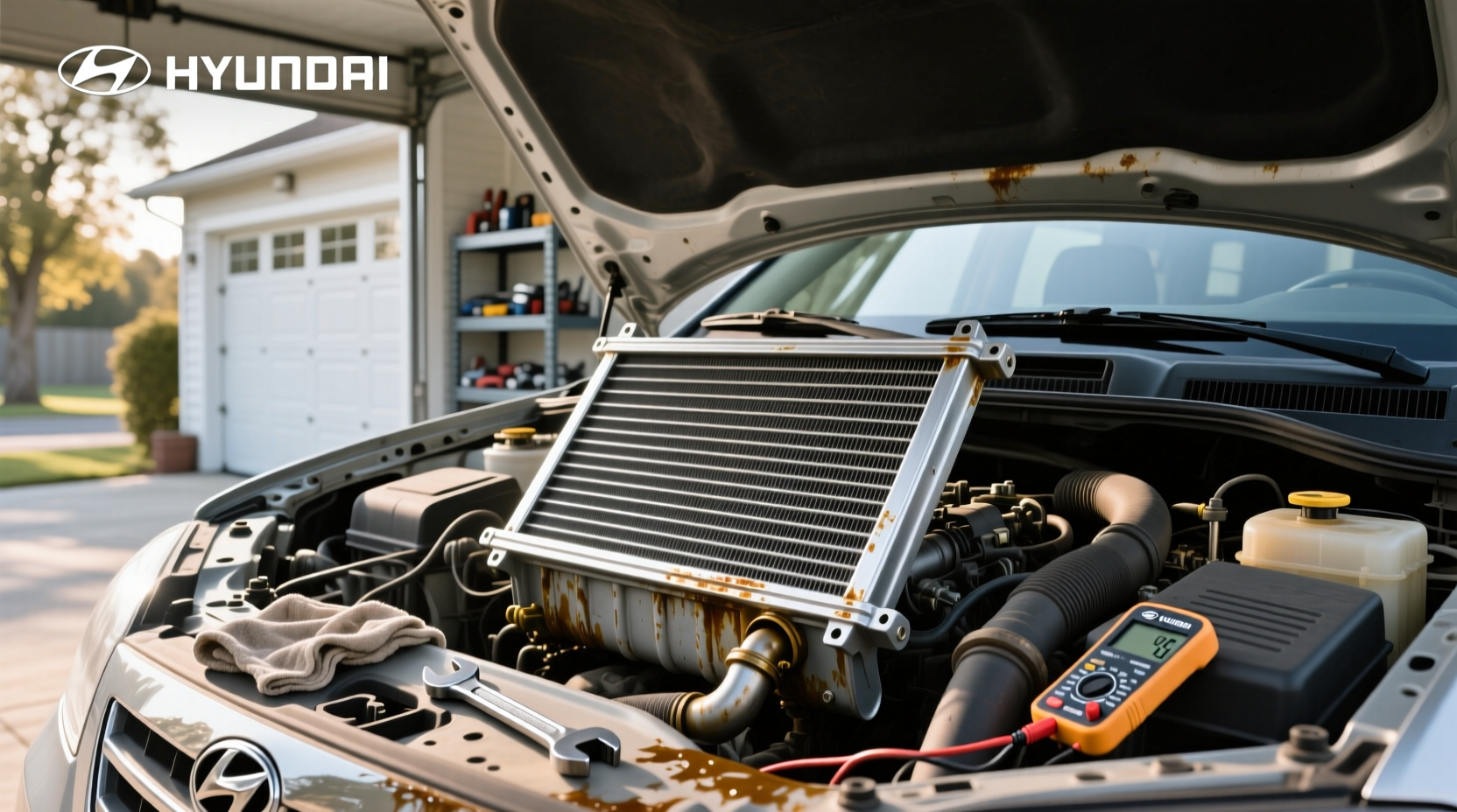 2007 hyundai santa fe radiator guide