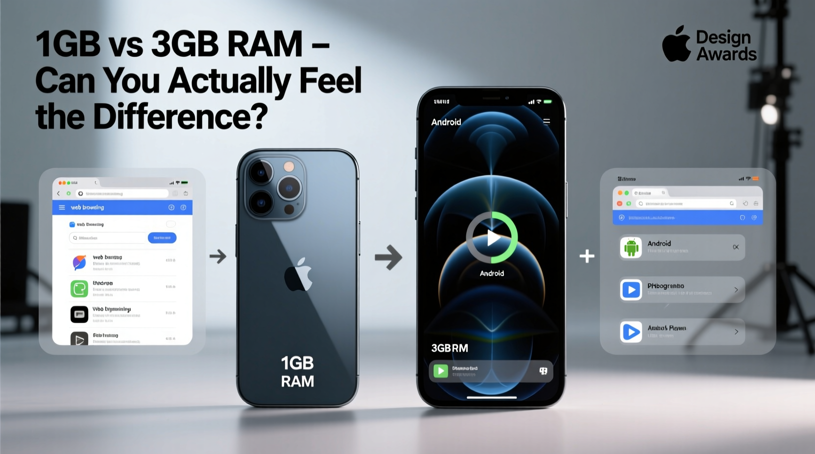 iphone 1gb ram vs android 3gb ram is there really a difference you can feel