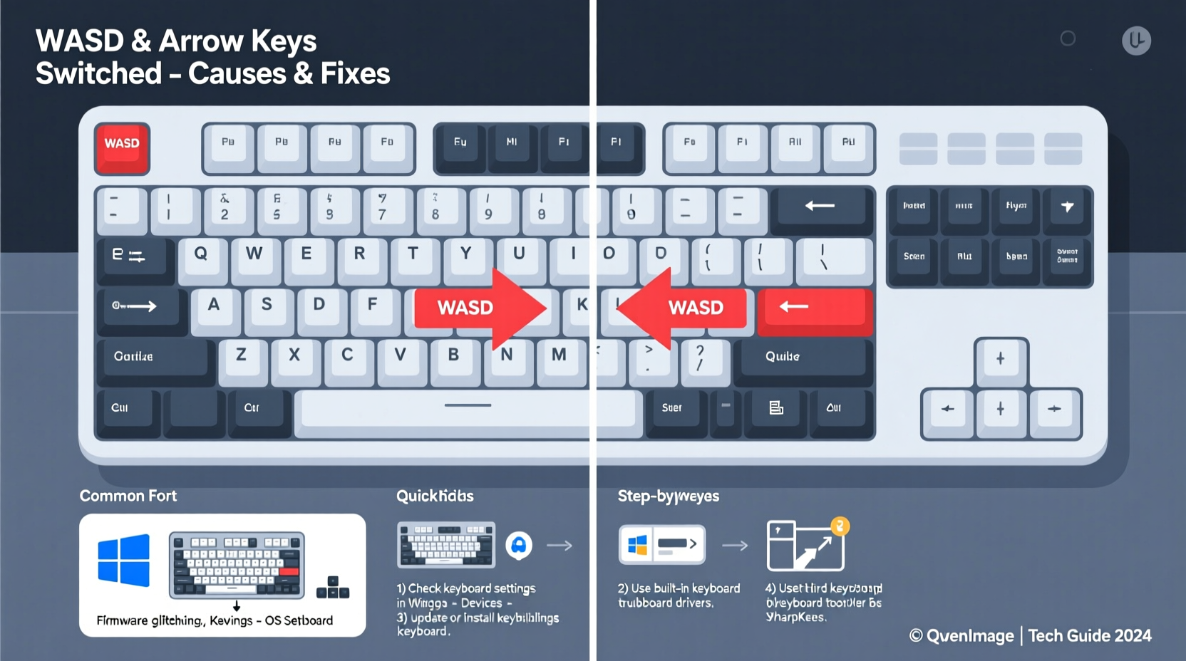 wasd and arrow keys switched reasons and quick fixes