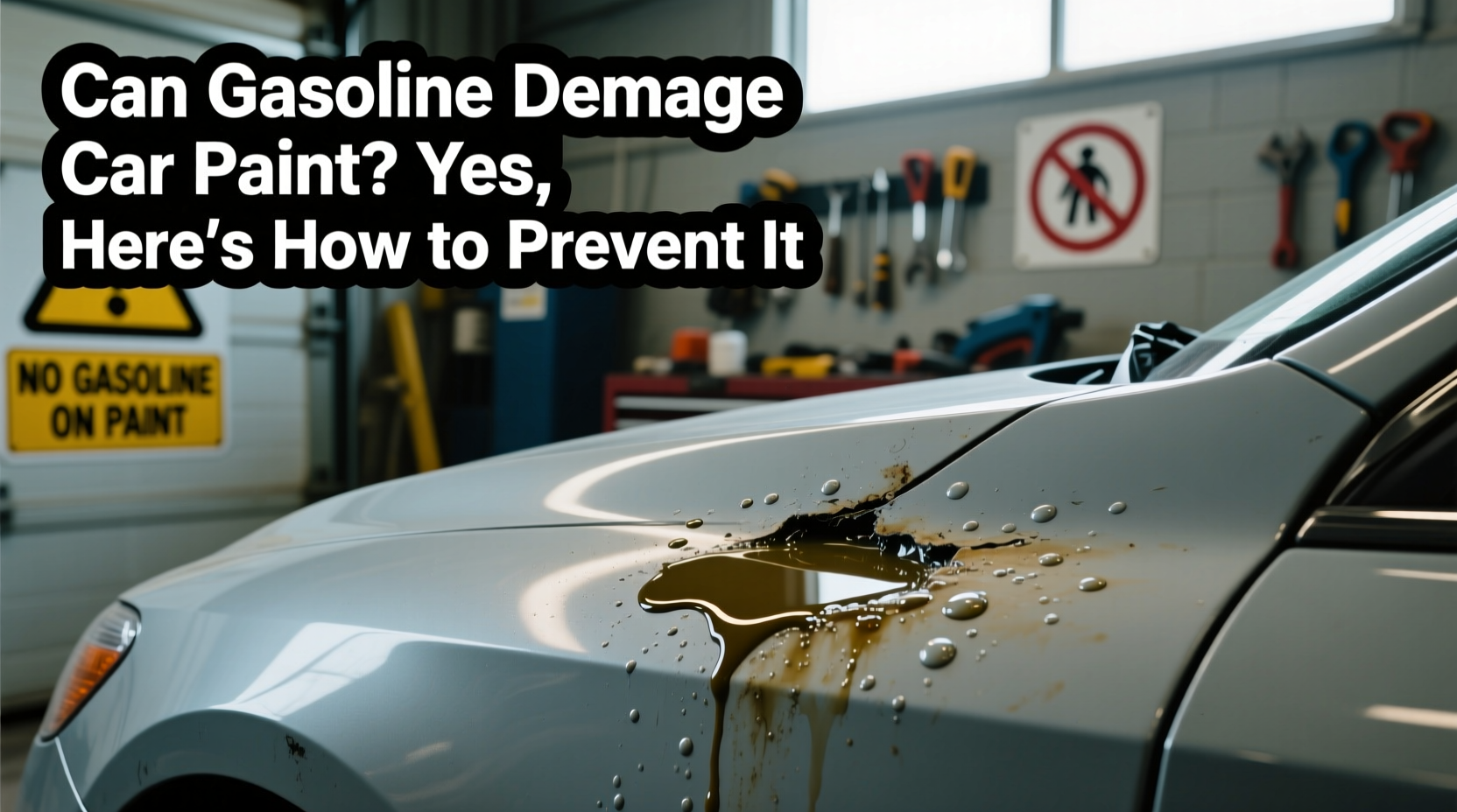 can gasoline damage car paint