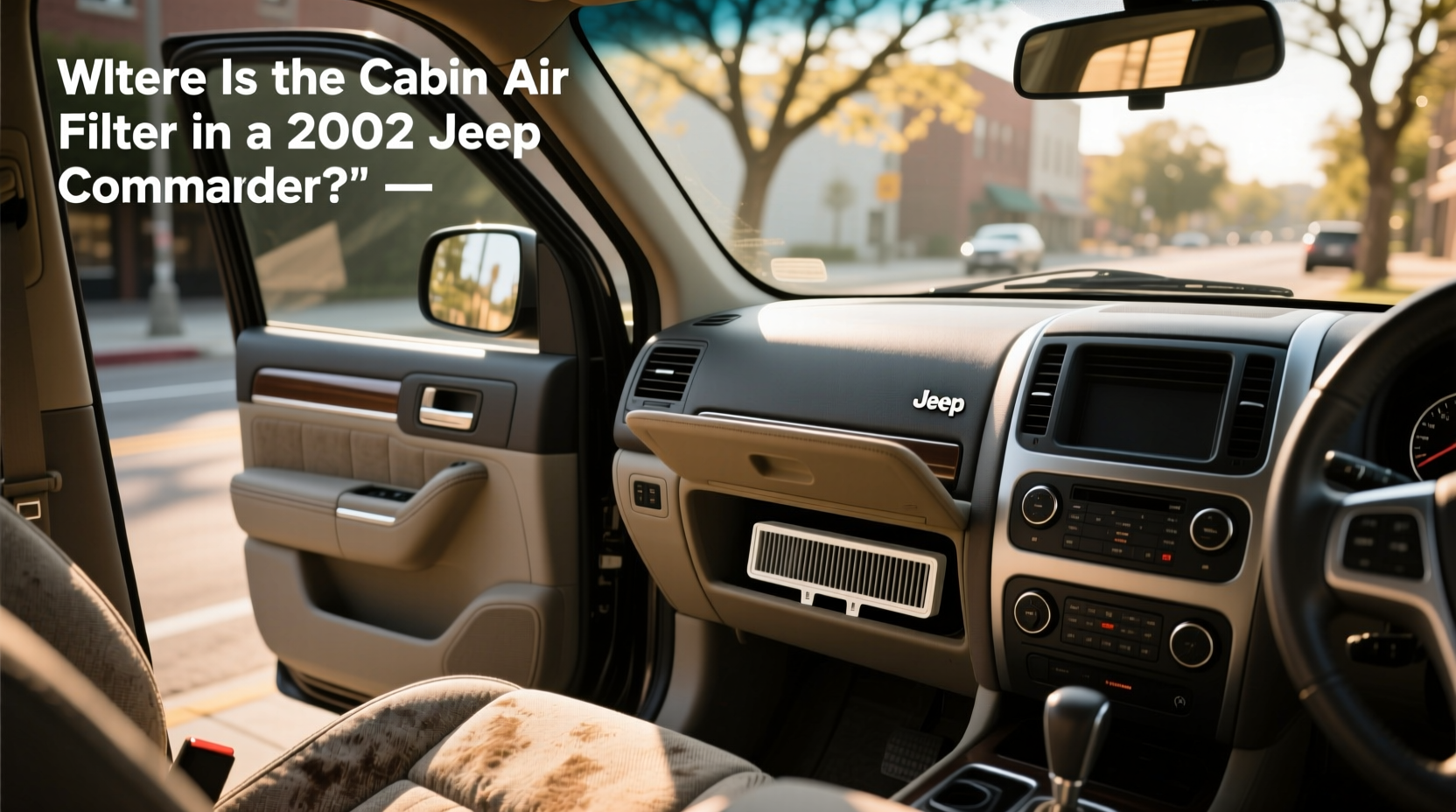 Aftermarket cabin air filter housing kit for 2007 Jeep Commander