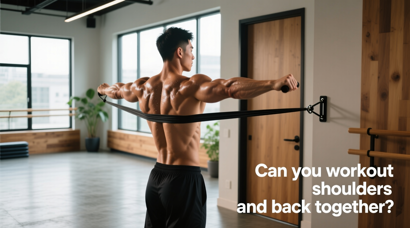 back shoulder resistance band workout