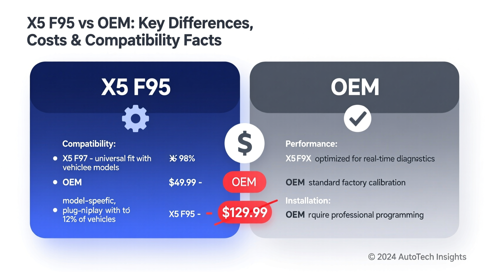 x5 f95 vs oem