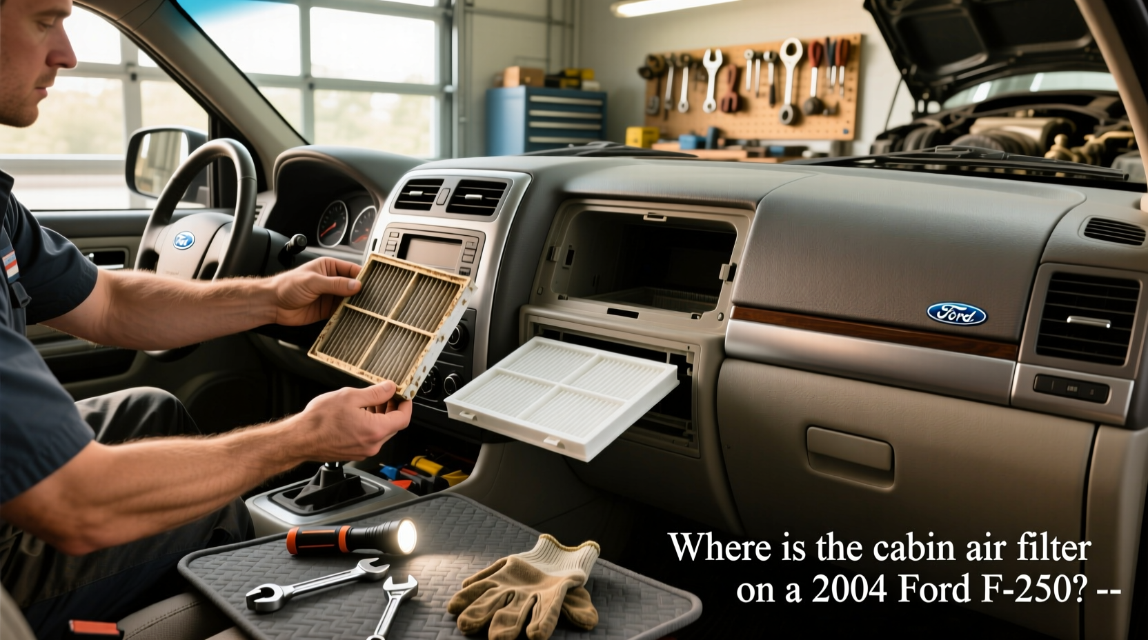 2004–2005 f250 cabin air filter location replacement guide